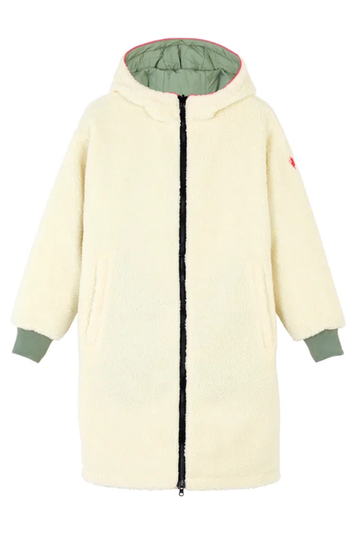 Women Scamp & Dude Adults Reversible Quilted Coat Khaki Lightning Bolt