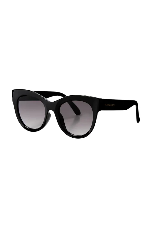 Women Scamp & Dude Amelie Black Cats Eye Sunglasses