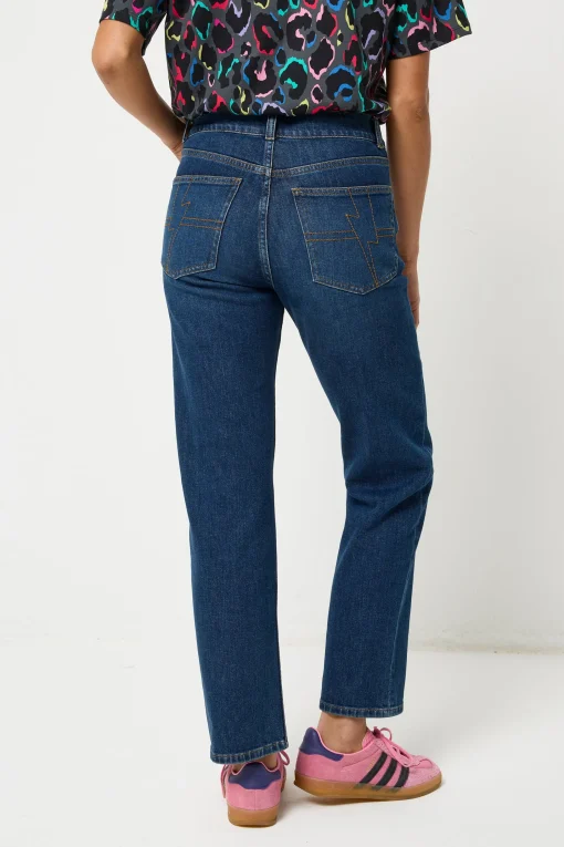 Women Scamp & Dude Authentic Indigo Boyfriend Jeans