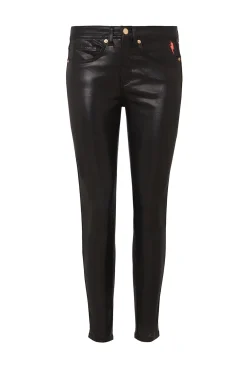 Women Scamp & Dude Black Coated Slim Jeans