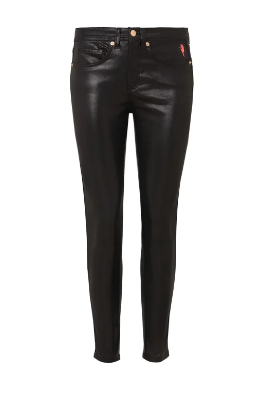 Women Scamp & Dude Black Coated Slim Jeans