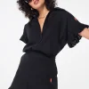 Women Scamp & Dude Black Frill Hem Shorts
