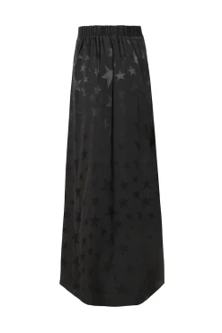 Women Scamp & Dude Black Jacquard Star Split Front Skirt