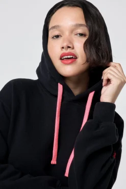 Women Scamp & Dude Black Longline Hoodie