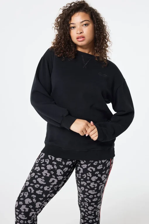 Women Scamp & Dude Black Longline Sweatshirt