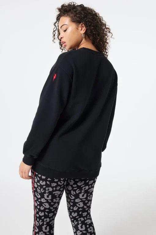 Women Scamp & Dude Black Longline Sweatshirt