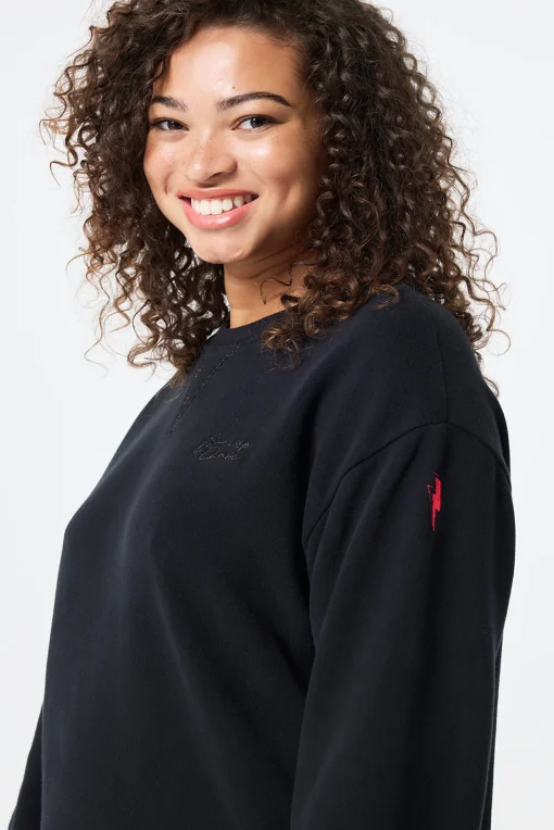 Women Scamp & Dude Black Longline Sweatshirt