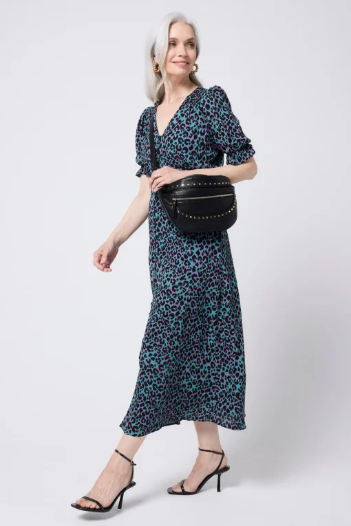 Women Scamp & Dude Black Studded Bum Bag