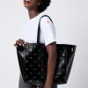 Women Scamp & Dude Black Studded Tote Bag