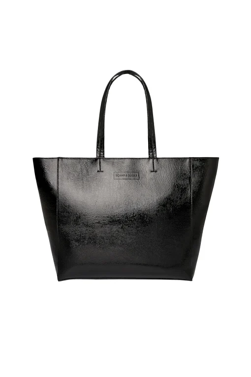 Women Scamp & Dude Black Studded Tote Bag