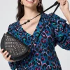 Women Scamp & Dude Black with Gold Laser Cut Saddle Bag