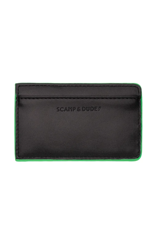 Women Scamp & Dude Black with Green Card Holder