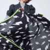Women Scamp & Dude Black with White Lightning Bolt Charity Super Scarf