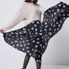 Women Scamp & Dude Black with White Love Leopard Charity Super Scarf