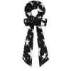 Women Scamp & Dude Black with White Star Bow Scrunchie