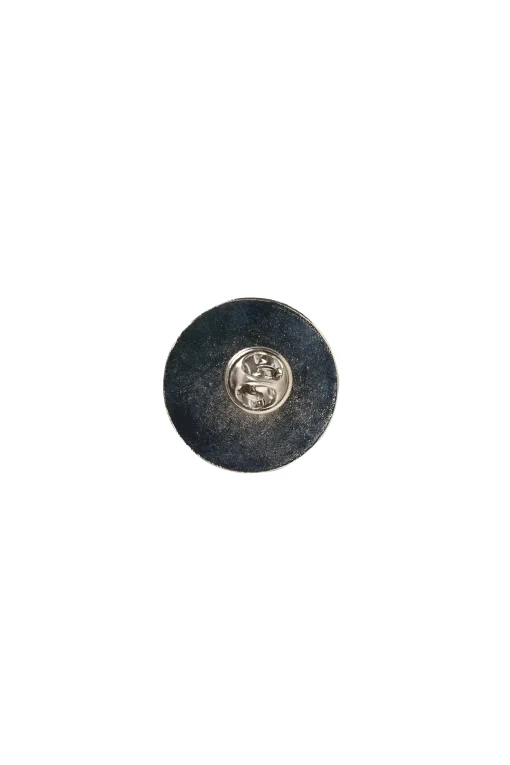Women Scamp & Dude Blue Smiley Pin Badge