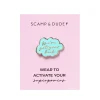 Women Scamp & Dude Blue We've Got Your Back Pin Badge