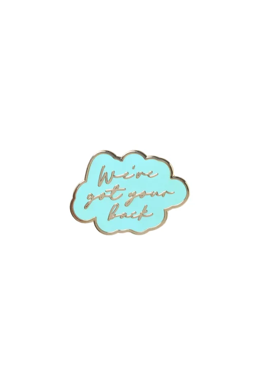 Women Scamp & Dude Blue We've Got Your Back Pin Badge