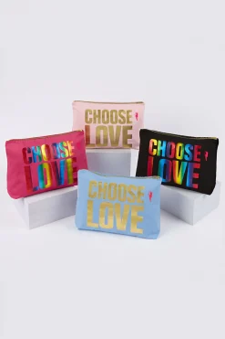 Women Scamp & Dude CHOOSE LOVE Black with Metallic Rainbow Foil Charity Swag Bag