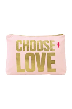 Women Scamp & Dude CHOOSE LOVE Pink with Gold Foil Charity Swag Bag