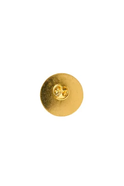 Women Scamp & Dude Coral Smiley Pin Badge