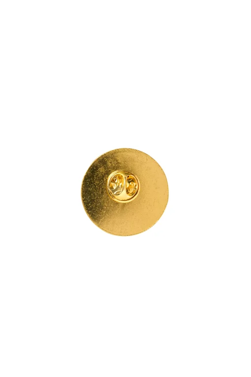 Women Scamp & Dude Coral Smiley Pin Badge