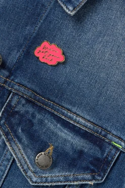 Women Scamp & Dude Coral We've Got Your Back Pin Badge