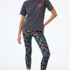 Women Scamp & Dude Dark Khaki with Rainbow Shadow Leopard 7/8 Length Active Leggings