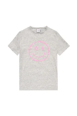 Women Scamp & Dude Grey Marl Smiley Face T-Shirt