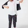 Women Scamp & Dude Grey with Rainbow Shadow Leopard and Lightning Bolt Cosy Joggers