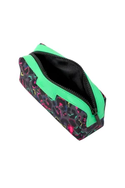Women Scamp & Dude Grey with Rainbow Shadow Leopard Small Cosmetic Bag