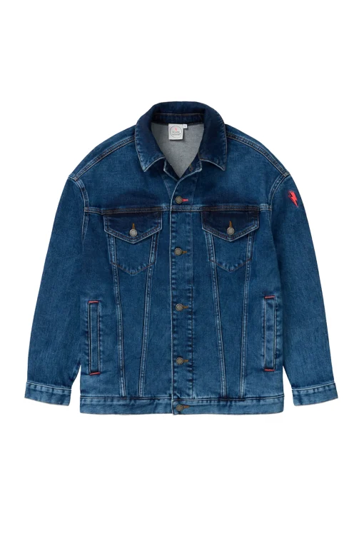 Women Scamp & Dude Indigo Wash Oversized Denim Jacket