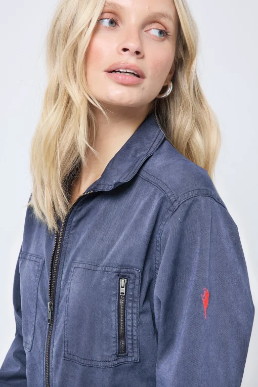 Women Scamp & Dude Ink Blue Utility Jumpsuit with TENCEL™ Lyocell