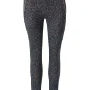 Women Scamp & Dude Khaki Micro Floral Leopard 7/8 Length Lightweight Leggings