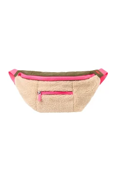 Women Scamp & Dude Khaki Quilted with Borg Bum Bag