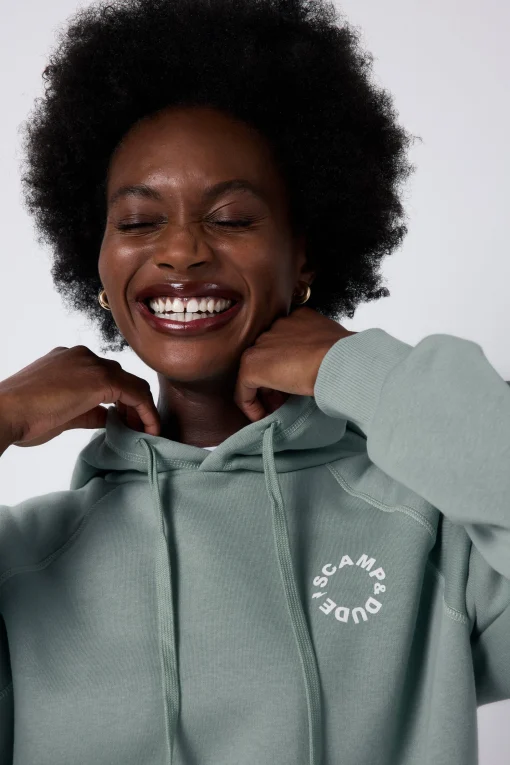 Women Scamp & Dude Khaki Scamp & Dude Logo Relaxed Hoodie