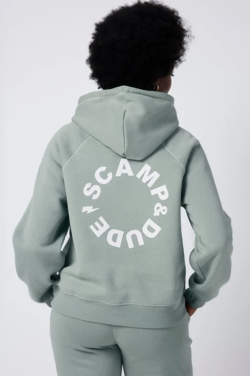 Women Scamp & Dude Khaki Scamp & Dude Logo Relaxed Hoodie