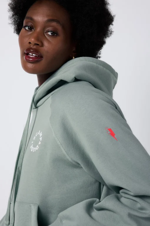 Women Scamp & Dude Khaki Scamp & Dude Logo Relaxed Hoodie