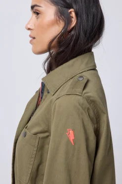 Women Scamp & Dude Khaki Utility Jacket