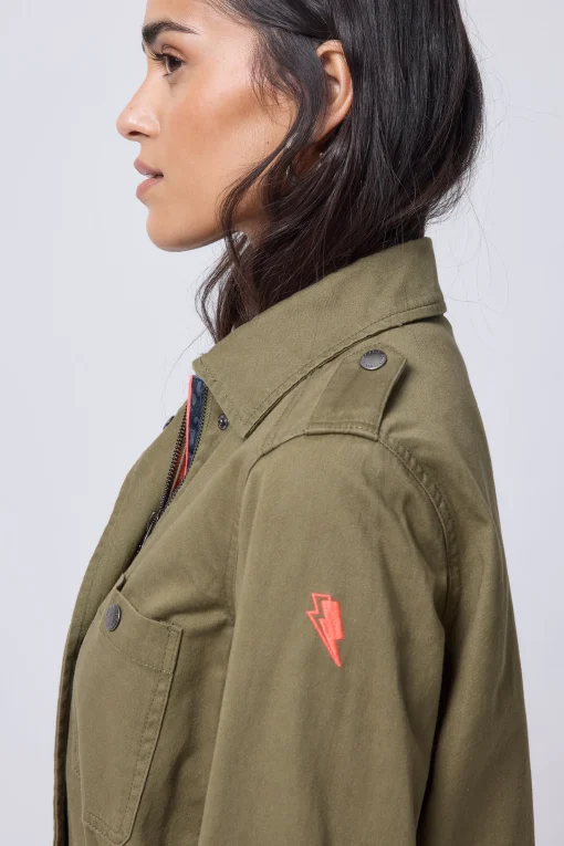 Women Scamp & Dude Khaki Utility Jacket