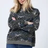 Women Scamp & Dude Khaki with Green Wild Camo Oversized Sweatshirt