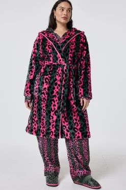 Women Scamp & Dude Khaki with Pink Stripe and Leopard Dressing Gown