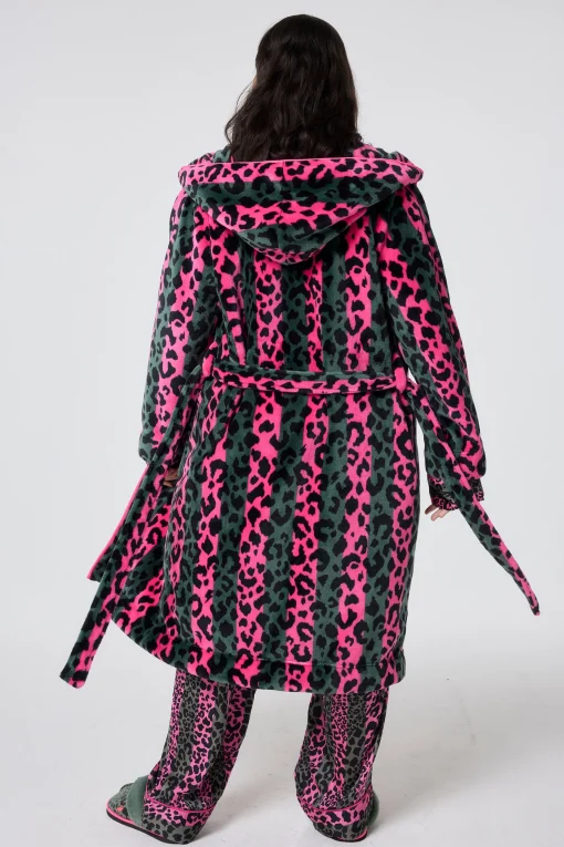 Women Scamp & Dude Khaki with Pink Stripe and Leopard Dressing Gown