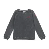 Women Scamp & Dude Kids Faded Wash Dark Grey Sweatshirt