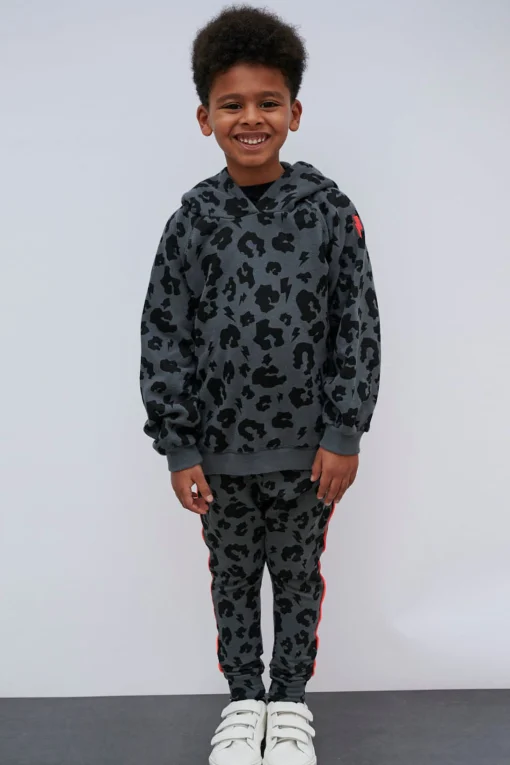 Women Scamp & Dude Kids Grey Leopard Joggers