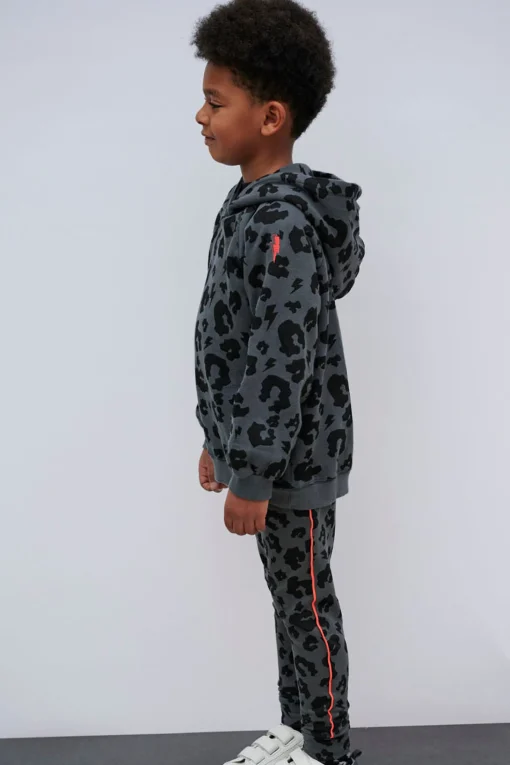 Women Scamp & Dude Kids Grey Leopard Joggers