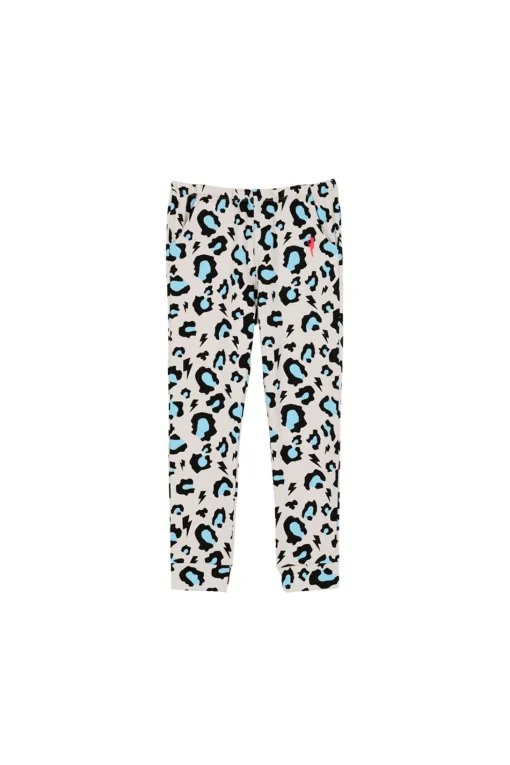 Women Scamp & Dude Kids Grey with Blue Snow Leopard Joggers