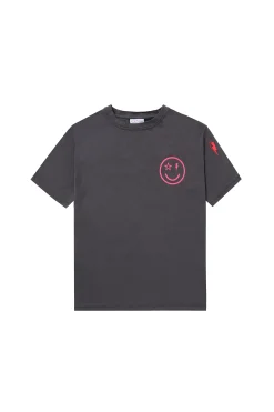 Women Scamp & Dude Kids Grey with Neon Pink Slogan T-Shirt