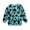 Women Scamp & Dude Kids Khaki with Black Leopard Oversized Sweatshirt