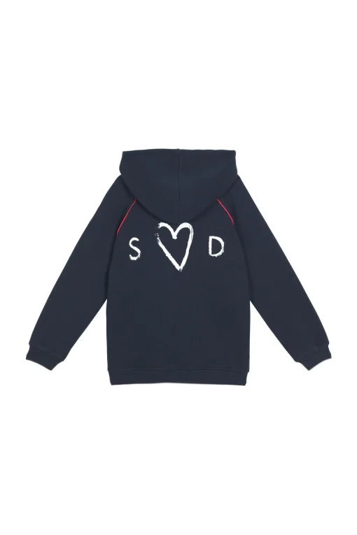 Women Scamp & Dude Kids Navy Smiley Face Logo Hoodie